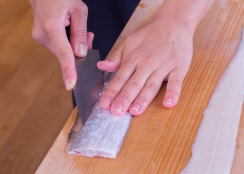 santoku knife for slicing fish