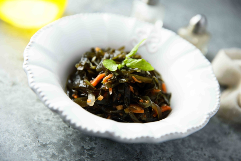 Seaweed and Onion Salad with Umeboshi Vinegar