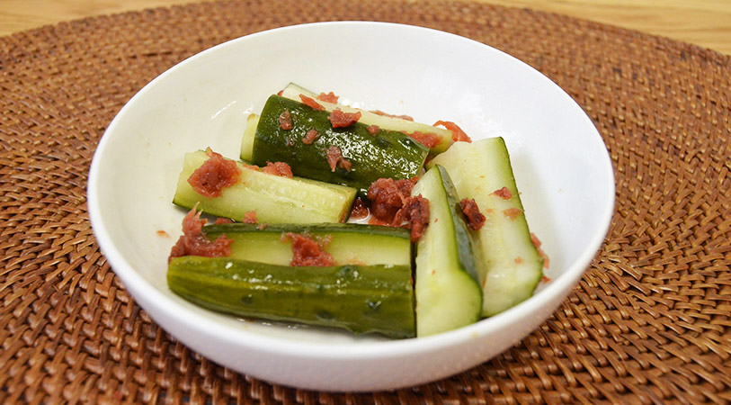 umeboshi with cucumber