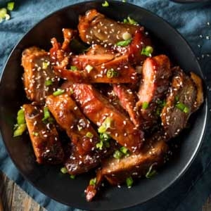 Grilled ribs with Umeboshi Vinegar