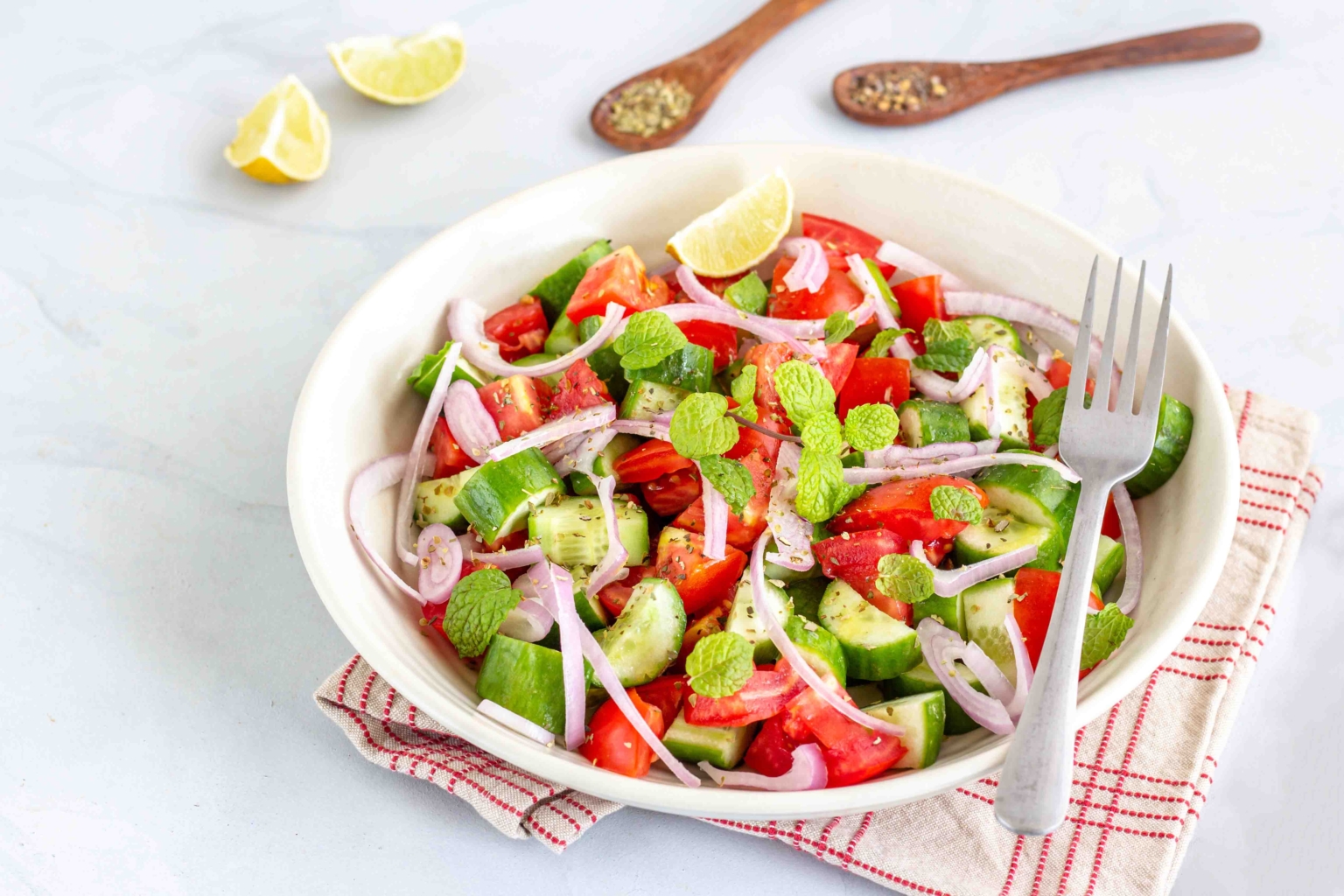 How to Make Cucumber Tomato Salad with Umeboshi Vinegar