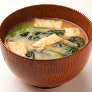 fried tofu miso soup