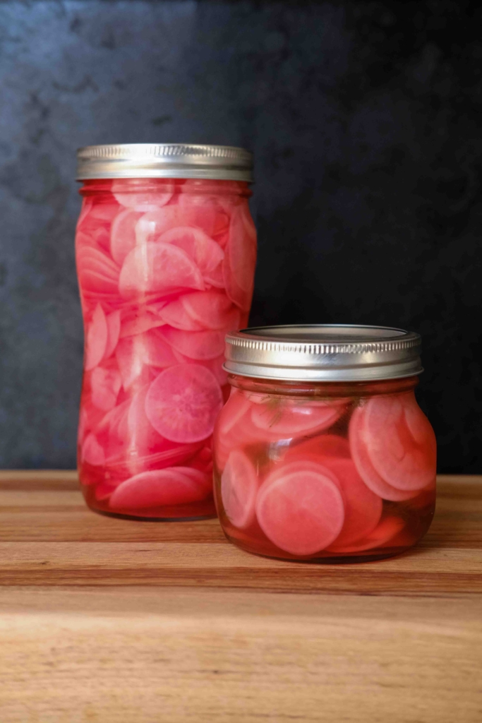 Pink Pickled Radishes Umeboshi Vinegar