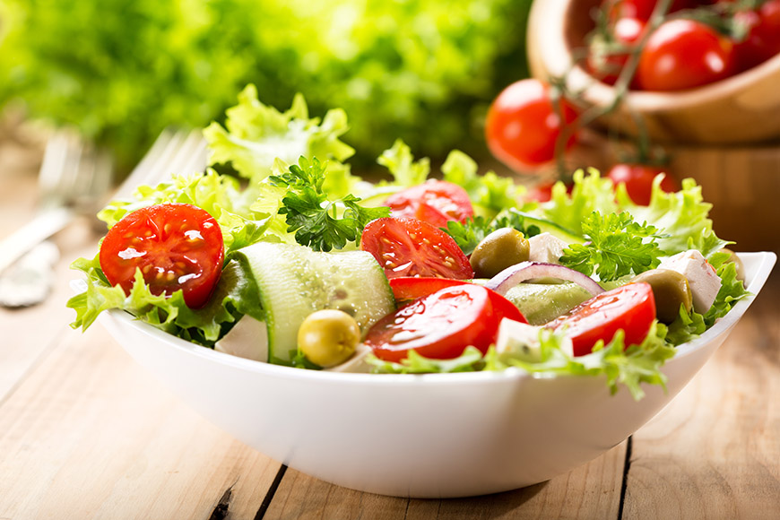 Salad with Black Garlic Dressing