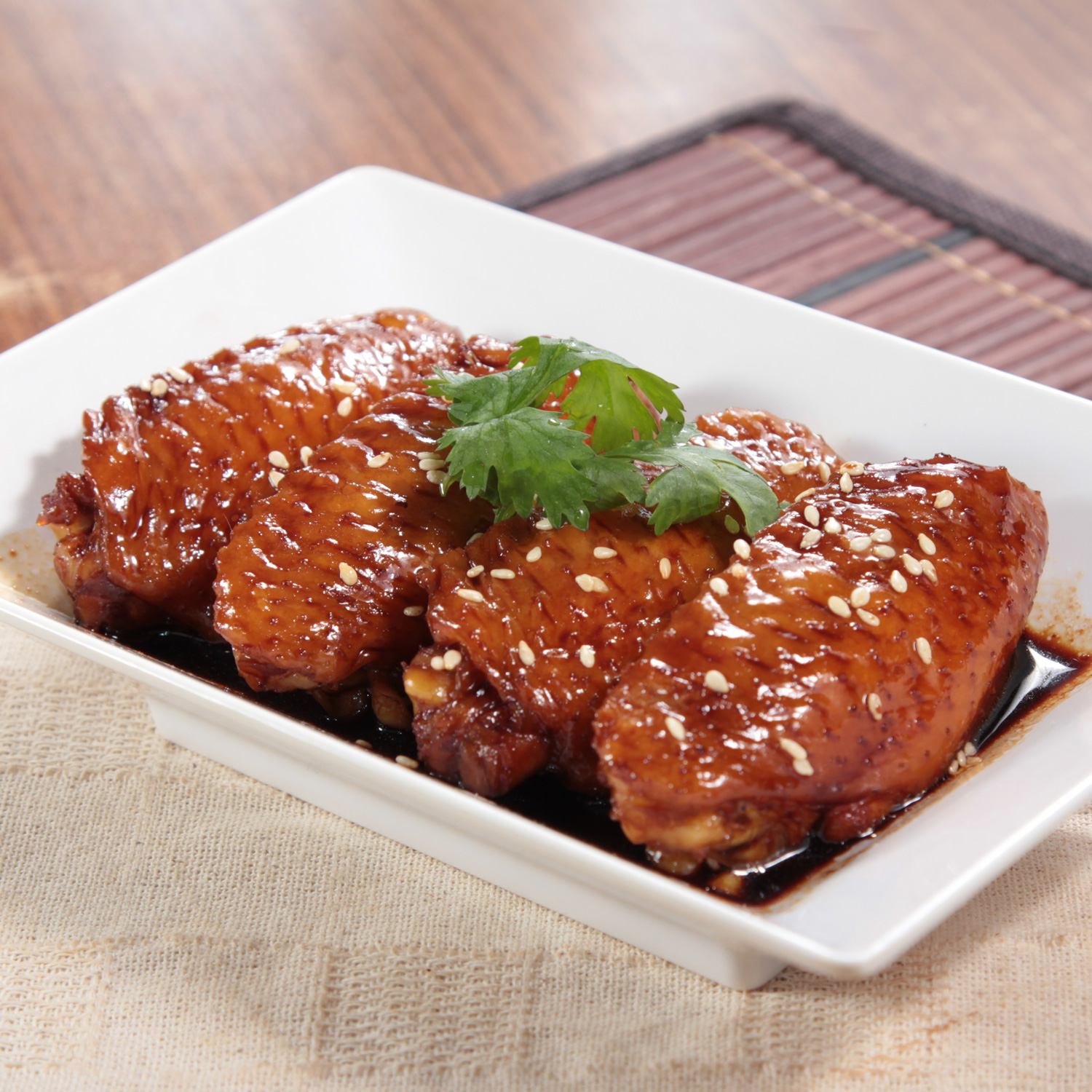 Honey Soy Sauce Glazed Chicken Wings