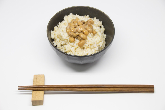 microwave brown rice with natto